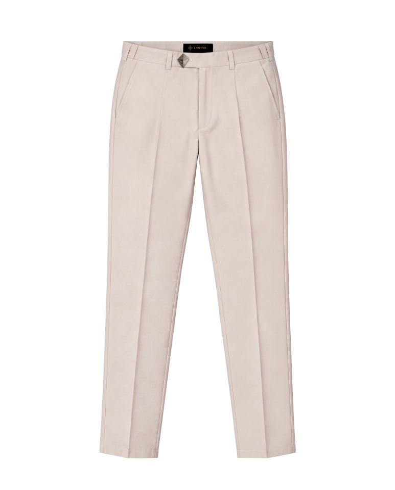 Larevno Cream Signature Trousers