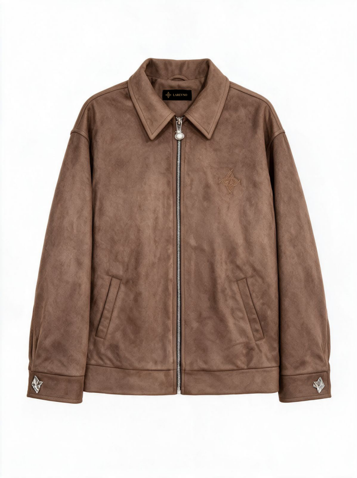 Larevno Unisex Marron Suede Jacket