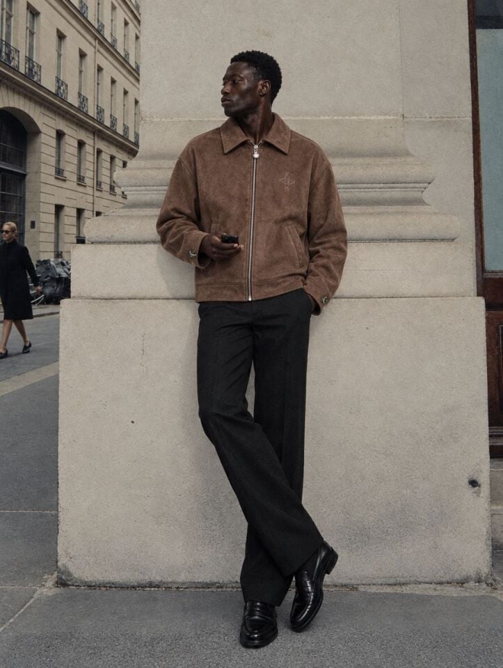 Larevno Unisex Marron Suede Jacket